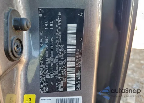 2015 Toyota Sienna Xle из США, поврежденный, VIN 5TDYK3DC4FS532876